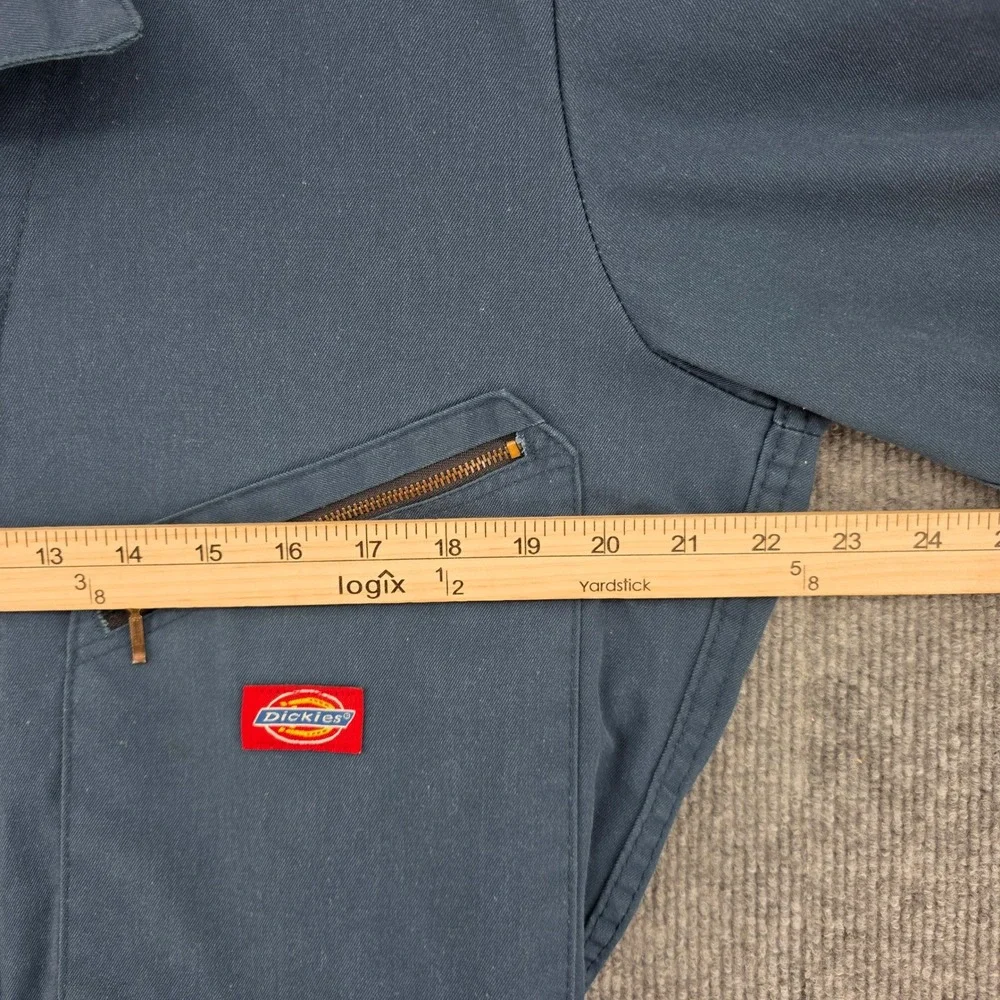 Dickies Mens Navy Blue Long Sleeve Zip Front Utility Workwear Coveralls 40 Reg